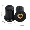 Gombík pre potenciometre 16x16mm, hriadeľ 4mm, čierny