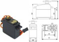 Servo motor MG995 360° 12kg, kovové prevody