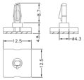 Samolepiaca dištančná podložka 4.8mm/3.2 mm, biela