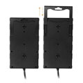Predlžovací prívod s prepäťovou ochranou, 8z, USB A+C, 2m, čierna