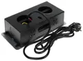 Nábytková skrytá predlžovačka 2xzásuvka + 2xUSB-A, výklopná čierna