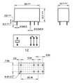 Relé 12VDC 250V/16A, prepínací kontakt