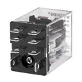Relé HTL-2C 12V, 2x kontakt 230VAC/10A s LED indikáciou