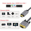 Šnúra HDMI na VGA 1080p, 1.8m
