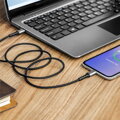 Kábel USB-C / Lightning 1m čierny, KRUGER & MATZ