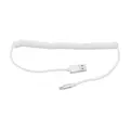 Šnúra USB A - microUSB 1.5m špirála biela