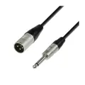 Šnúra XLR 3P konektor / Jack 6,3mm MONO 2m