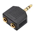Rozbočovač JACK 3.5mm - 2 x 3.5mm, Gold