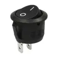 Kolískový prepínač 2pin/2polohy okrúhly čierny 230V ON-OFF