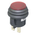 Panelový prepínač ASW-29D, OFF-ON 1pol.12V/20A, červený vodotesný