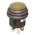 Panelový prepínač ASW-29D, OFF-ON 1pol.12V/20A, žltý, vodotesný
