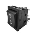 Kolískový prepínač KCD4 3pol/6pin (ON)-OFF-(ON) 250V/16A čierny