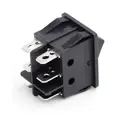 Kolískový prepínač KCD4 3pol/6pin (ON)-OFF-(ON) 250V/16A čierny