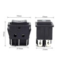 Kolískový prepínač KCD4 3pol/6pin (ON)-OFF-(ON) 250V/16A čierny