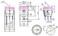 Okrúhly vodotesný kolískový vypínač 6A/250V IP65, zelený podsvietený