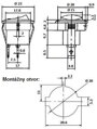 Rozmery okrúhleho prepínača