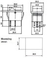 Rozmery širokého kolískového prepínača