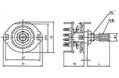 Otočný prepínač RBS-1 0,3A/250V, 2-póly, 6 polôh