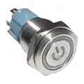 Panelový prepínač ON/OFF 3A/250V IP67, podsvietený biely