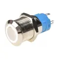 Tlačidlový vypínač ON-OFF 12mm 230V/3A, červené podsv. 12-24V
