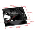 Ventilátor 92x92x25mm 12V/0,2A 2800RPM, 2 vodičový