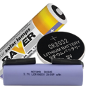 Líthiové batérie, batérie AAA, AA, CR, 9V batérie