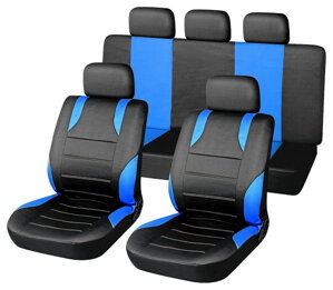 Poťahy sedadiel 9ks SPORT airbag modré