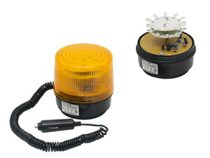 Stroboskopický LED maják 12V oranžový