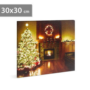 Vianočný LED obrázok 30x30cm na stenu, 2 x AA 22xLED