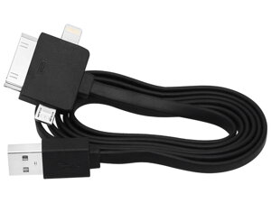 USB kábel 3v1 (microUSB, Apple 8pin, 30pin) 1m