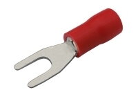 Vidlička 3.2mm, vodič 0.5-1.5mm červená, (10ks) 