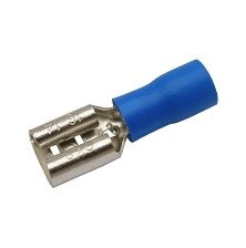 Zdierka faston 6.3mm, vodič 1.5-2.5mm, modrá