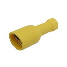 Zdierka faston 6.3mm, vodič 4.0-6.0mm, žltá izol.