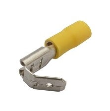 Faston rozbočovač 6.3mm, vodič 4.0-6.0mm žltý