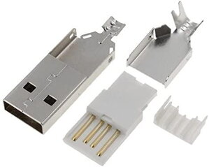Konektor USB-A na kábel, spájkovací