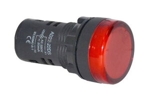 LED kontrolka 230V 29mm červená