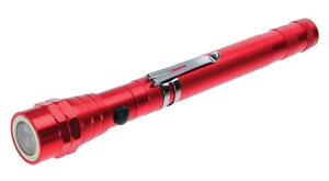 Teleskopické LED svietidlo s magnetom, červené