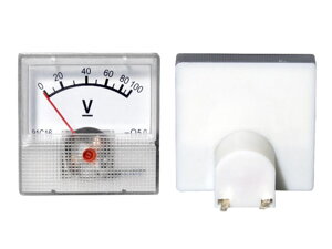Voltmeter analógový mini, 100V DC