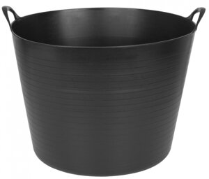 Stavebné vedro Strend Pro Flexi, čierne, s ušami, 42 litrov