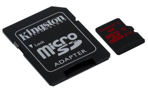 Karta microSDHC Kingston Class U3 UHS-I + adapter 64GB