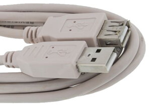 Šnúra USB2.0 predlžovacia, zdierka A/konektor A, 0,8m šedá