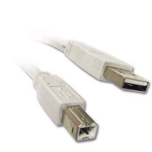 USB 2.0 šnúra k tlačiarni (A-B), 1.8m biela