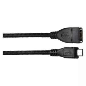 Redukcia USB 2.0 A (zdierka) - mikro USB B (konektor) OTG 15cm čierny
