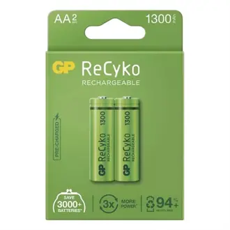 Nabíjacie batérie AA (R6) 1,2V/1300mAh GP Recyko 2ks