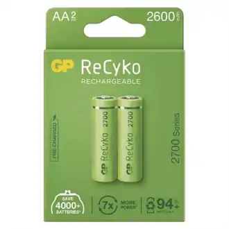 Nabíjacie batérie AA (R6) 1,2V/2600mAh GP Recyko 2ks