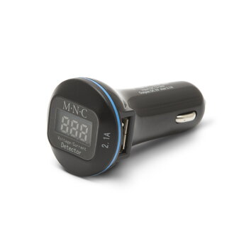 Adaptér do auta s 2xUSB + meranie napätia a prúdu, čierny