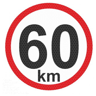 Samolepka 60km reflexná