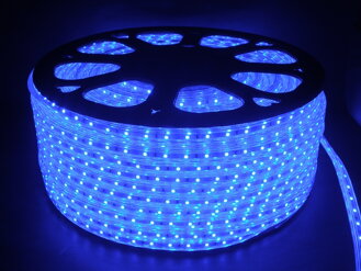 LED hadica 230V 60LED/m IP67 4.8W/m modrá