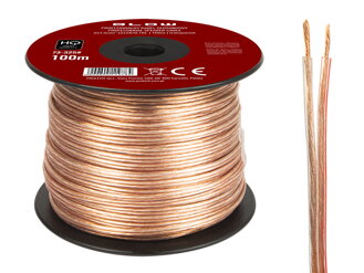 Reproduktorový kábel 2x1.5mm2 transparentný
