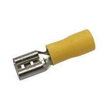 Zdierka faston 6.3mm, vodič 4.0-6.0mm, žltá